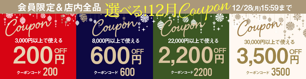 12/28までクーポン