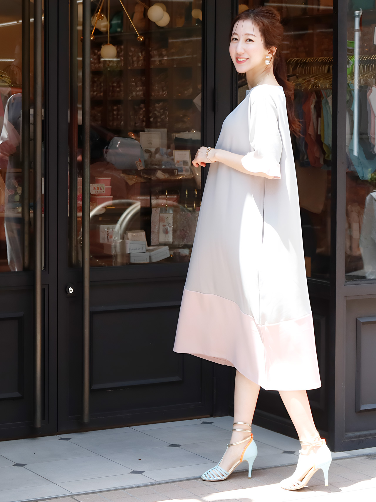 アルバ・バイカラーワンピース