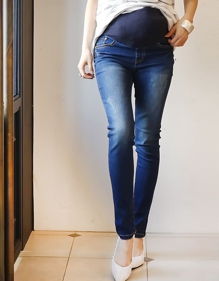 自由に選べる●抜群ストレッチ！マタニティデニムパンツ
