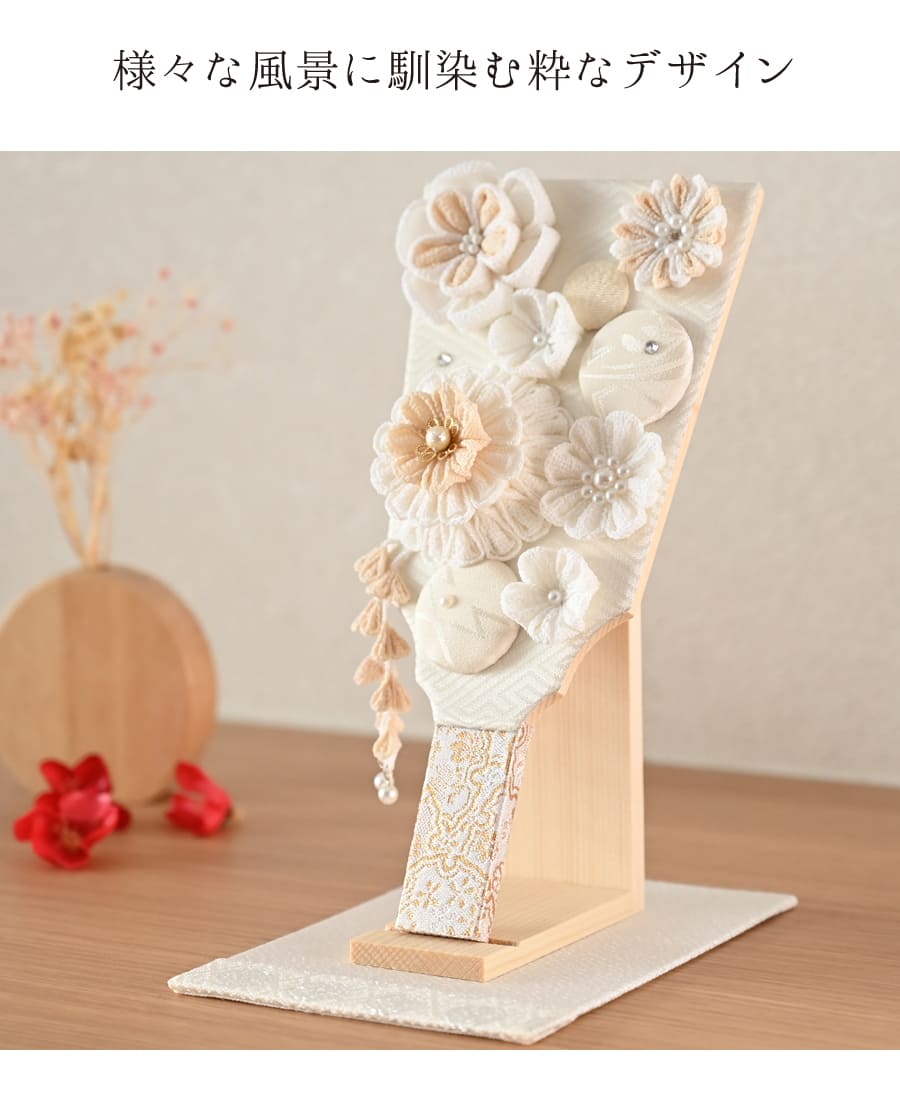 子羽さま専用ページ ベビー・キッズ＞白粋HAKI髪飾り付きつまみ細工羽子板飾り｜マタニティ