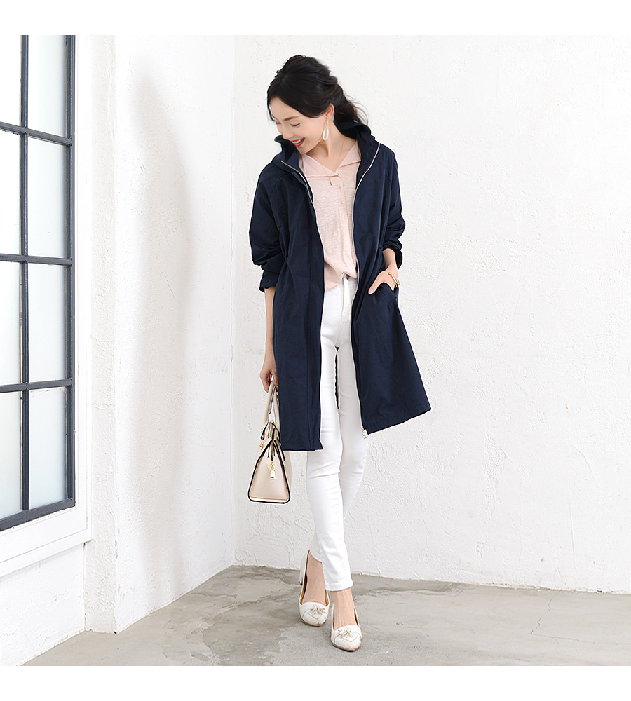 ミリー　コート　羽織り　美シルエット　フード　シンプル　デザイン　ファッション