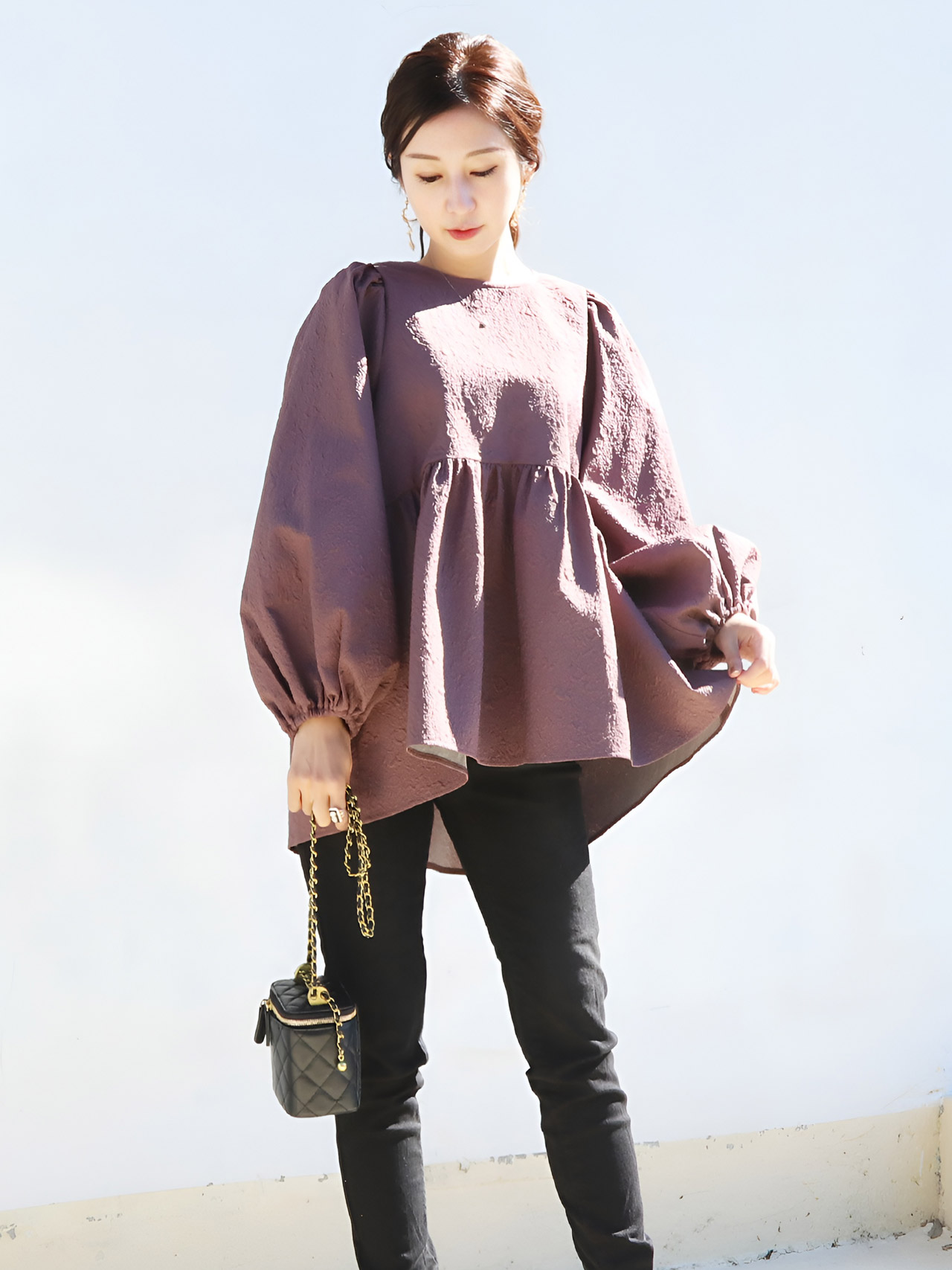 ＜授乳服＆マタニティ・セレモニー＞ジュディ・ペプラムブラウス