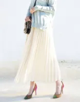 ＜マタニティスカート＞ライラ・お腹楽ちん！広がる美プリーツロングスカート【6028100】