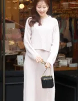 ＜授乳服・マタニティウェア＞ケーブル編みニットワンピース【582201】