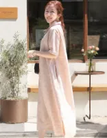 ＜授乳服・マタニティウエア＞ミア・ツイードポロカラーワンピース