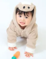 【キッズ・ベビー】＜2026干支＞うま (午) ボア カバーオール（70/80）【75005A】