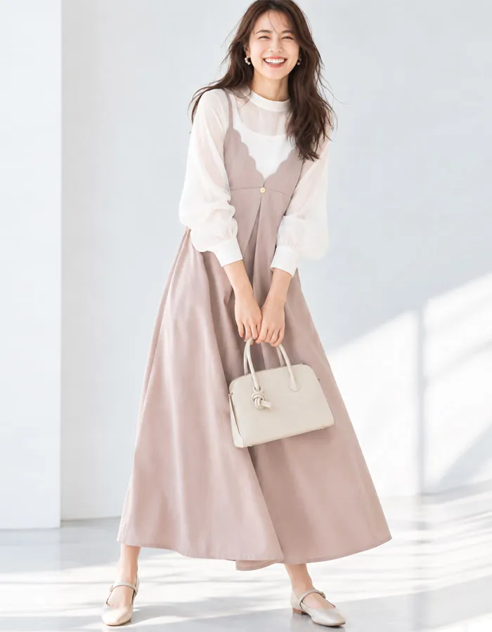 コレット・スカラップキャミワンピース【6325245】